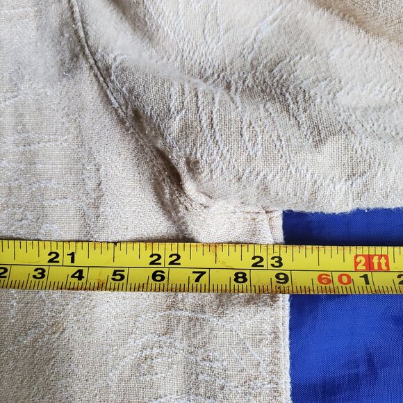 Vtg Tommy Bahama Men L Shirt Linen Hawaiian TikiCream Pocket Matched XtraButtons - Picture 10 of 10